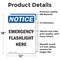 Signmission Emergency Flashlight Here, 12 in W x Rectangle, Vinyl Decal OS-2PACK-NS-D-1218-V-11839 - alternate 6